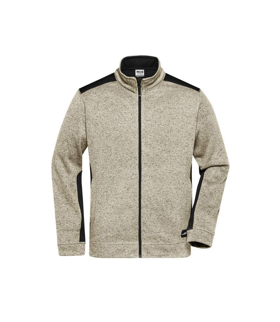 Veste Polaire Strong Homme Gris Beige Chiné Noir James And Nicholson-1