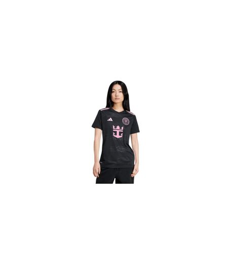 Womens/ladies Inter Miami Cf Short-sleeved Football Jersey Black Pink Adidas