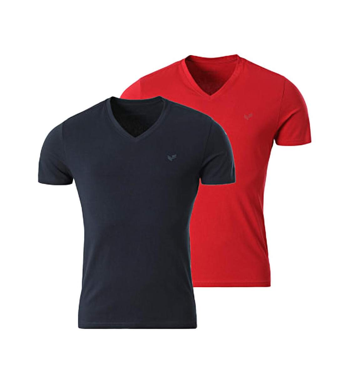 x2 t-shirt noir/rouge homme kaporal gift-1