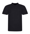 Awdis Mens Piqu Cotton Short-Sleeved Polo Shirt (Deep Black) - UTPC4134