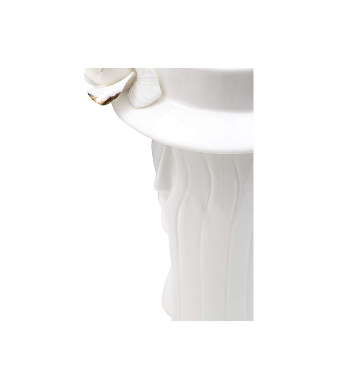 Vase Déco en Porcelaine Woman Elegant 23cm Blanc-5