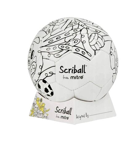 Mini ballon de foot scriball taille unique blanc / jaune Mitre Mitre