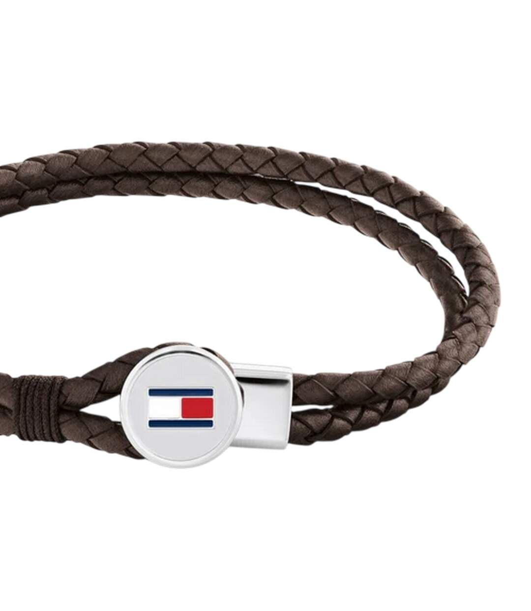 Mens Leather Braided Bracelet One Size Brown Tommy Hilfiger-2