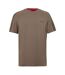 Mens Sporty Tape Logo T-shirt Beige Hugo-2