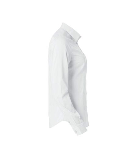 Womens/ladies Clare Formal Shirt White Clique