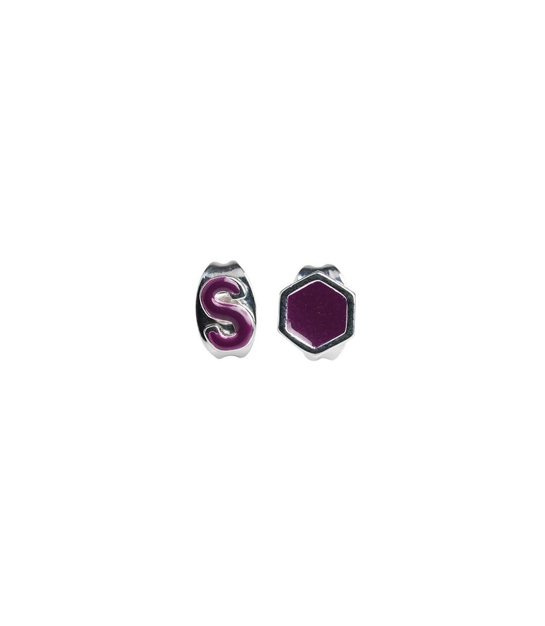 Boucle d'oreille argent S lilas SUPERBE femme-3