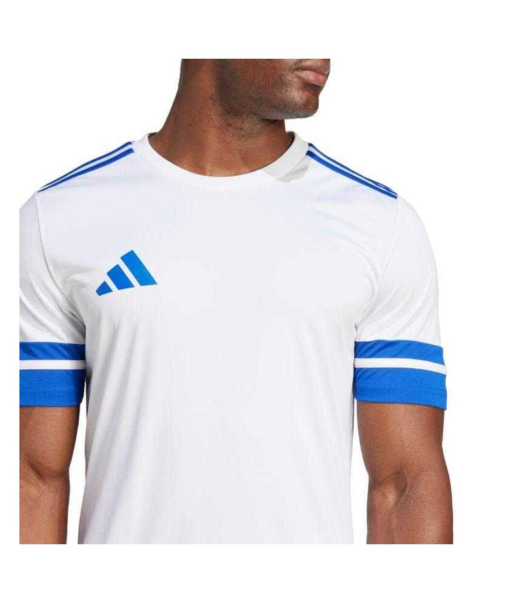Maillot De Foot Squadra Homme Blanc Bleu Adidas-4