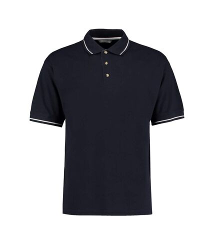 Mens st mellion classic polo shirt navy/white Kustom Kit