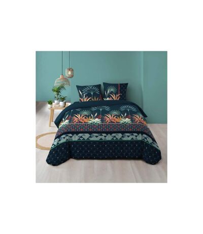Parure de Lit 3 Pièces Floriana 240x220cm Bleu