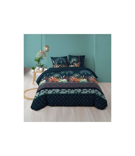 Parure de Lit 3 Pièces Floriana 240x220cm Bleu