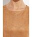 Robe chasuble suédine rebrodée col rond-4