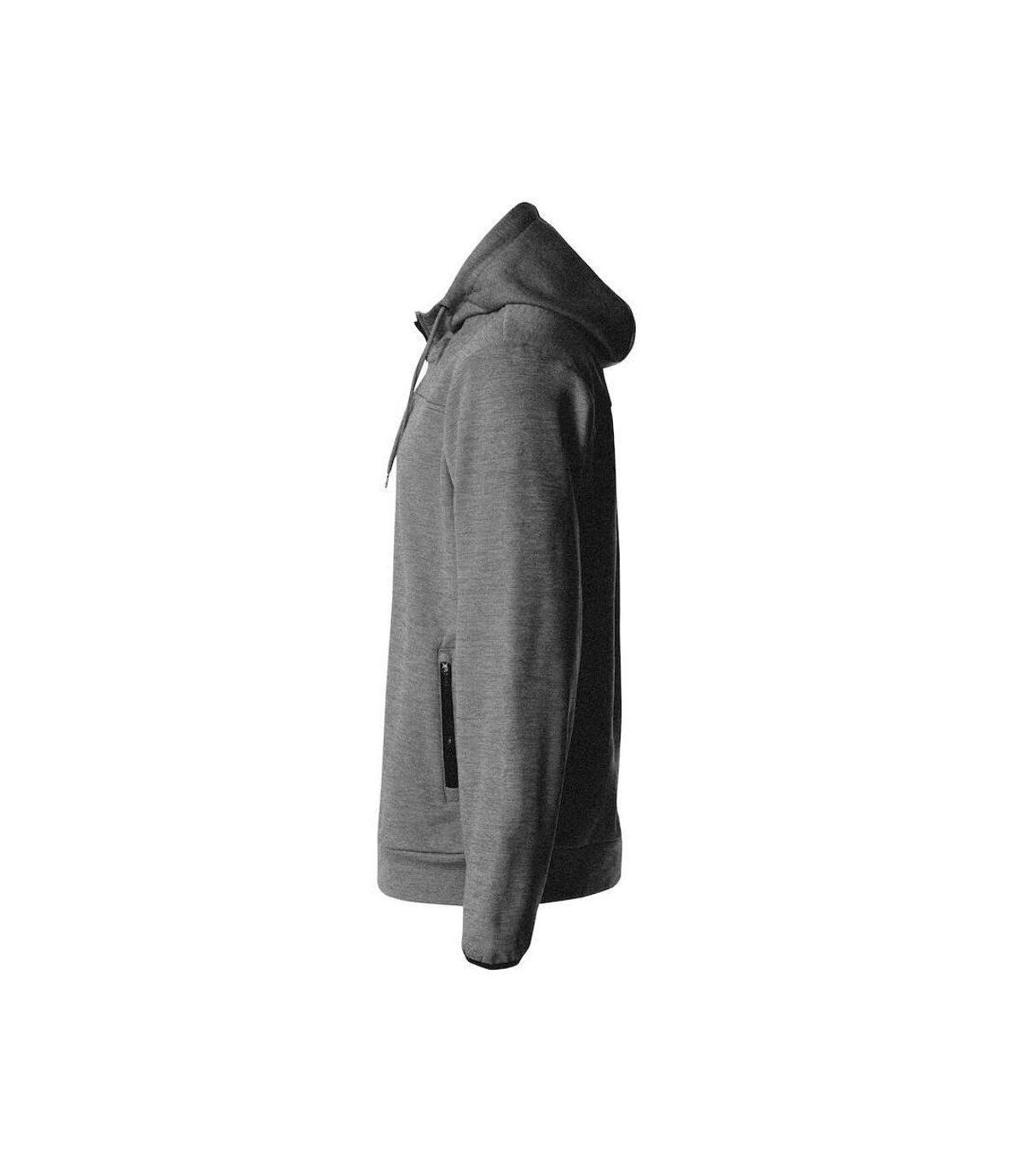 Clique Mens Ottawa Melange Full Zip Hoodie (Grey Melange)