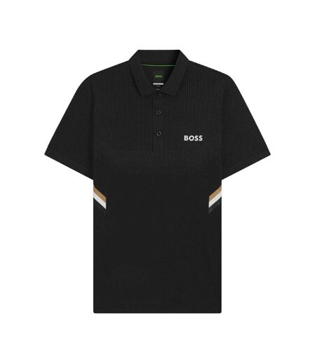 Mens Slim Polo Shirt Black Boss