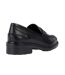 Womens/ladies Walk Pleasure Leather Moccasins Black Geox-2