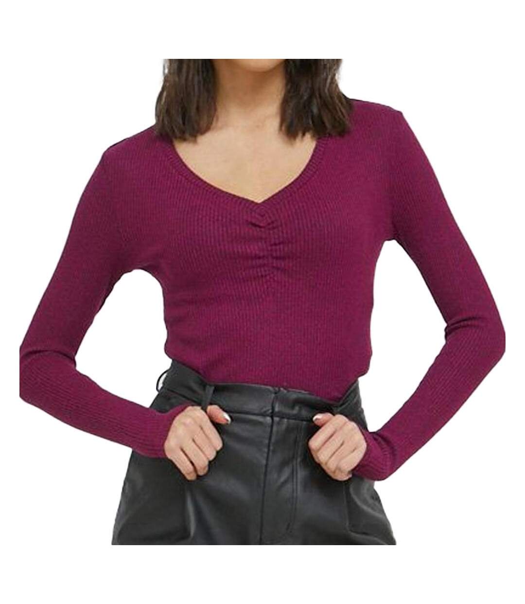 Top Manches longues Prune Femme JDY Lucca - XS