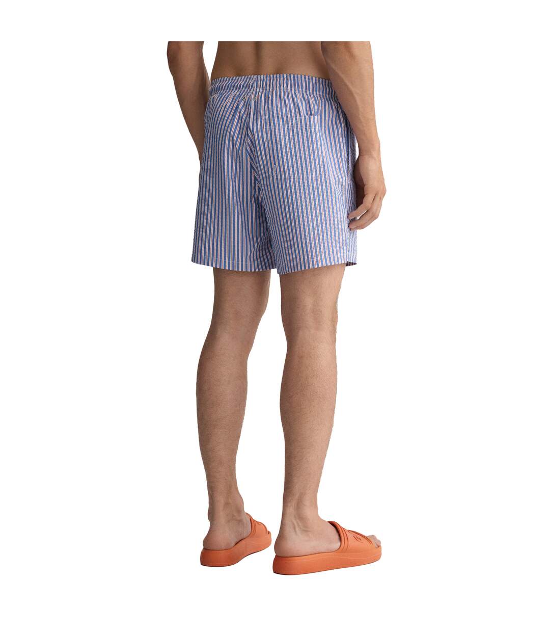 Short De Bain Style Plissé Homme Bleu Blanc Rouge Gant-3