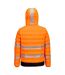 Mens Hi-vis Tunnel Ultrasonic Heated Padded Jacket Orange Black Portwest-3