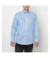 Russell Collection Mens Long Sleeve Ultimate Non-Iron Shirt (Bright Sky)