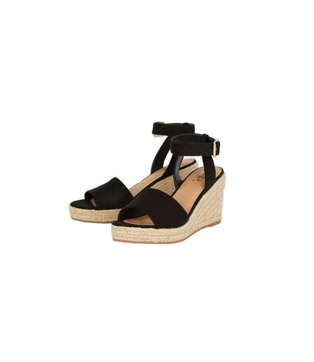 Womens/ladies Rebekah Peep Toe Wedge Black Dorothy Perkins
