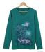 Tee-shirt AXONE SH1063V vert grande taille : le style de la sérigraphie placée-2