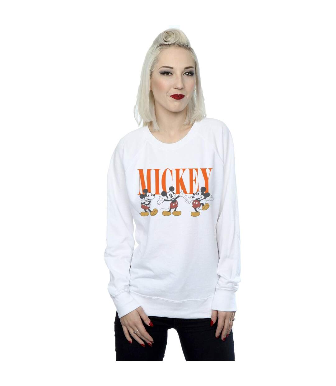 Disney Sweat-shirt Womens/Ladies Mickey Mouse Poses (Blanc) - UTBI28338-2