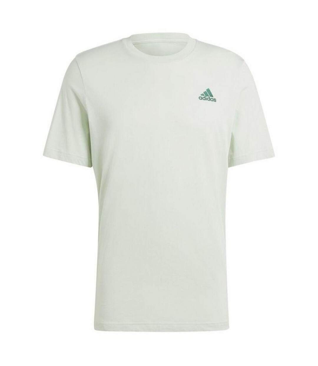 T-shirt Style Logo Brodé Essentials Homme Vert Adidas-2