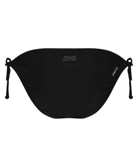 Womens/ladies Side Tie Bikini Bottoms Black Zoggs