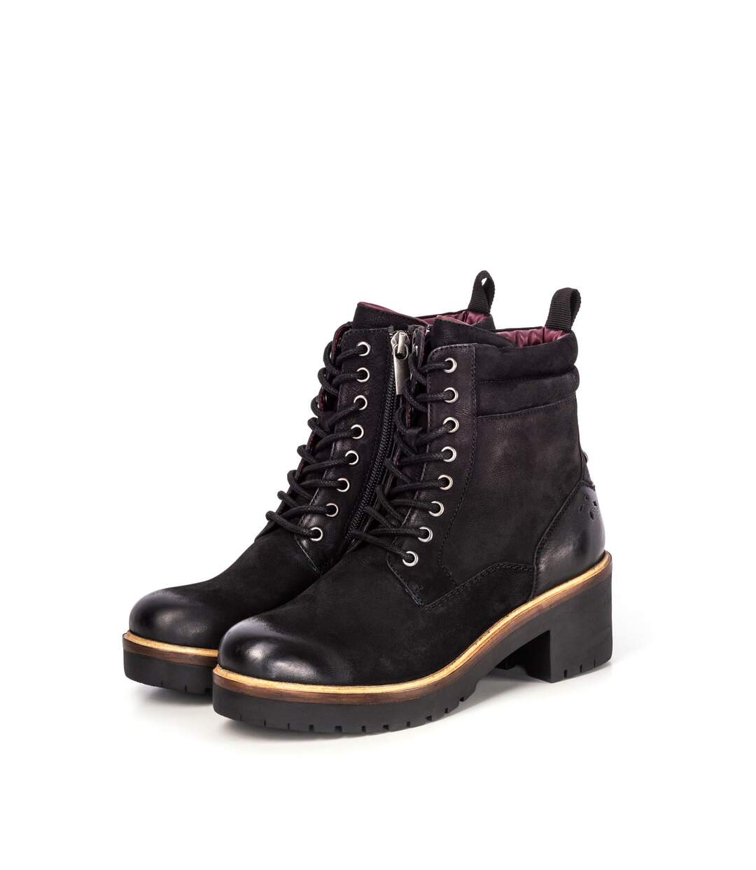 Hope Black Heeled Zip Boot