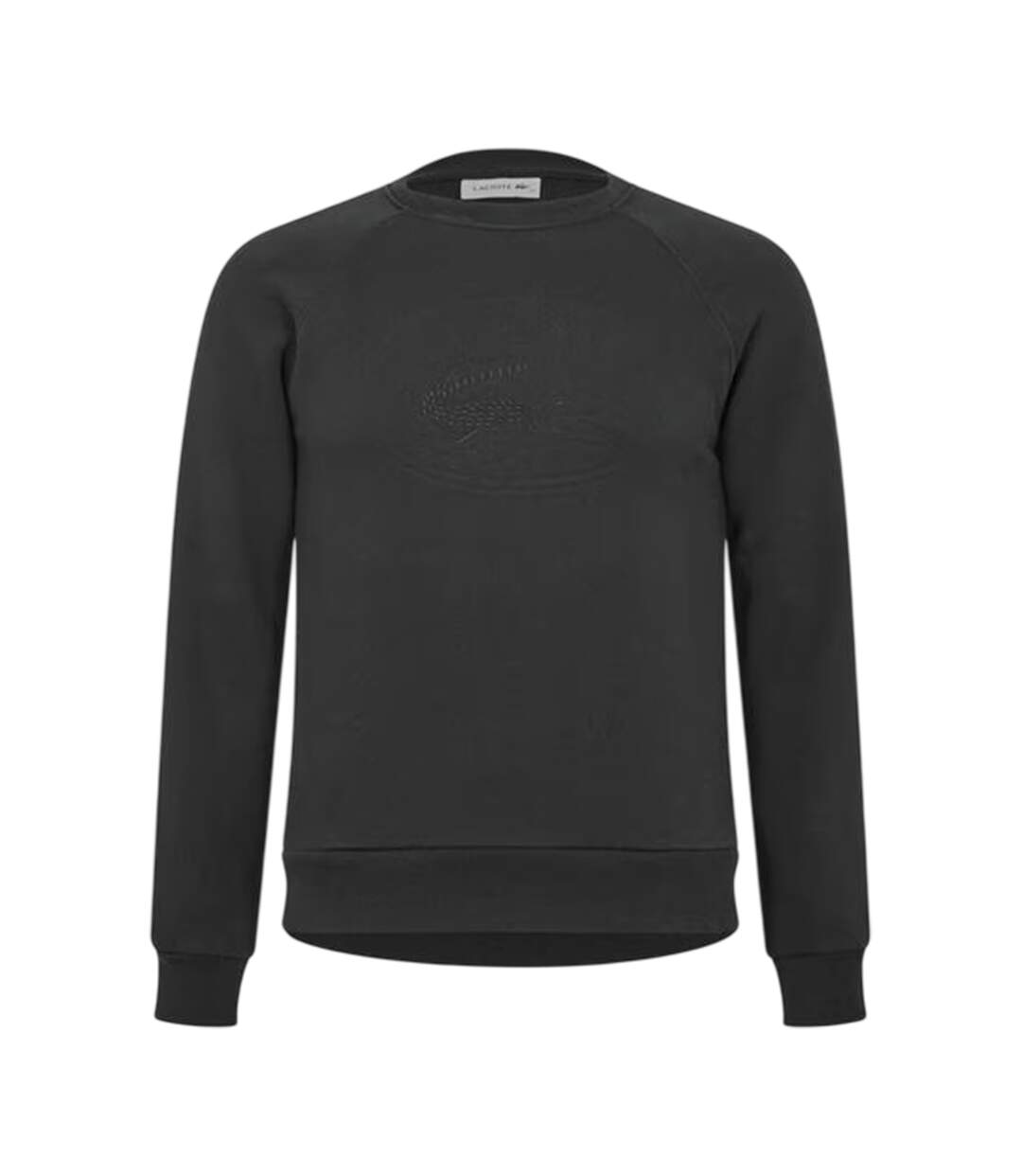 Womens/ladies Embroidered Logo Relaxed Fit Sweatshirt Black Lacoste-2