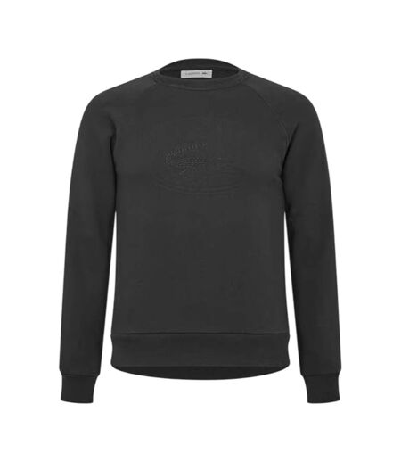 Womens/ladies Embroidered Logo Relaxed Fit Sweatshirt Black Lacoste