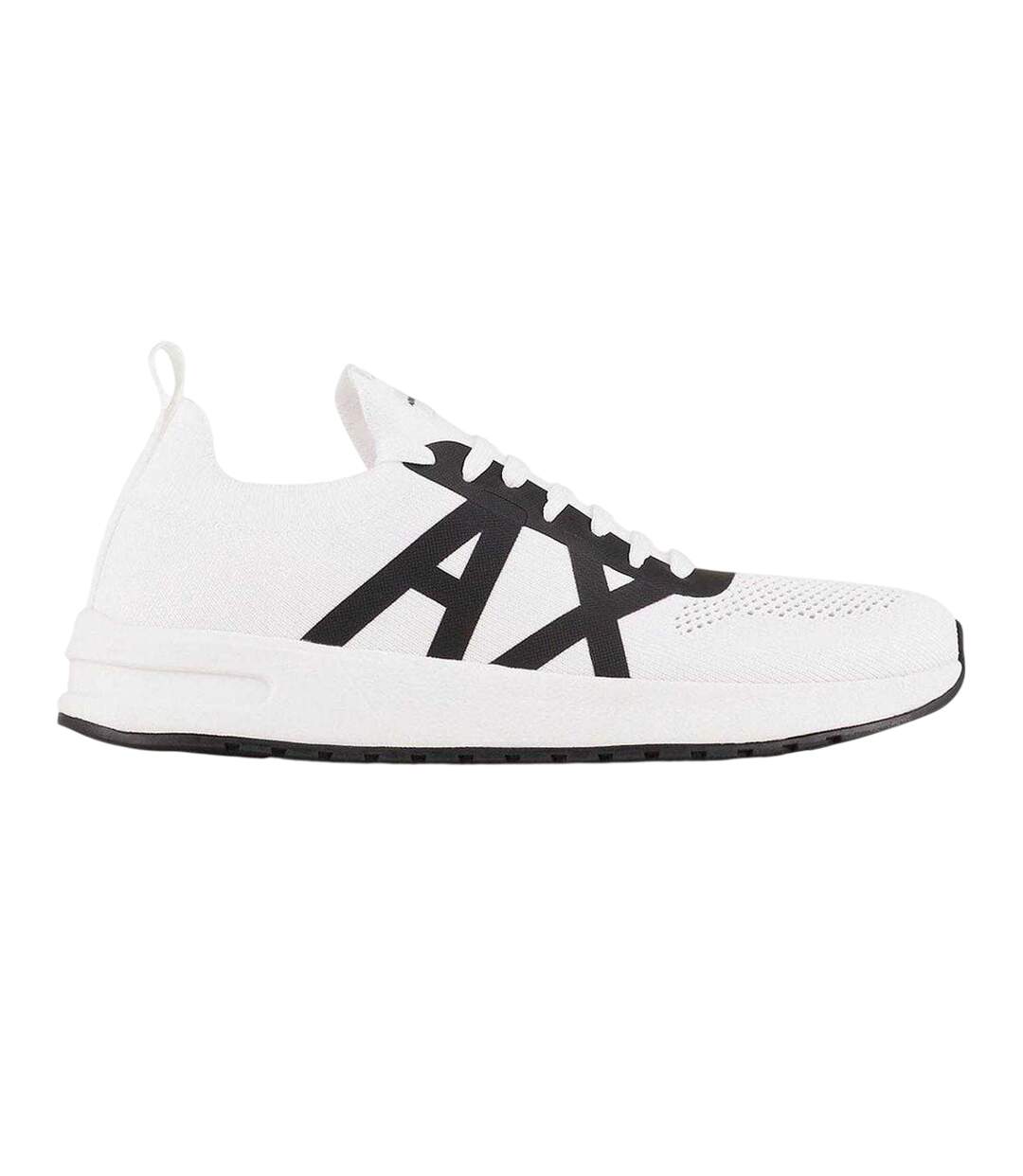 Mens Logo Trainers White Black Armani Exchange-1