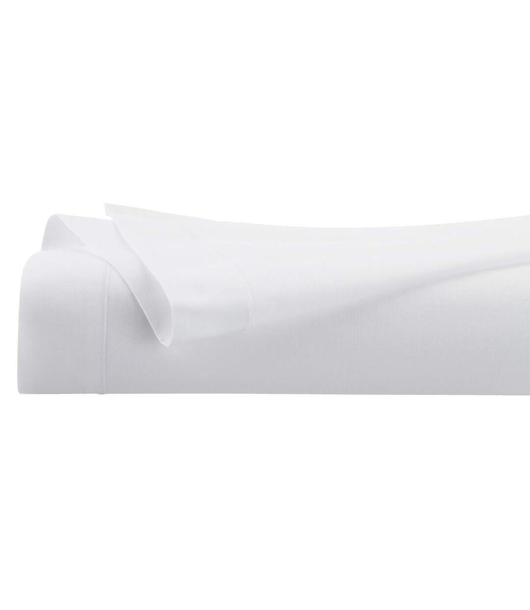 Drap Plat 1 Personne Percale 180x290cm Blanc-2