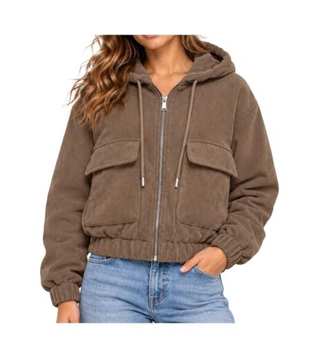 Blouson marron femme only corduroy