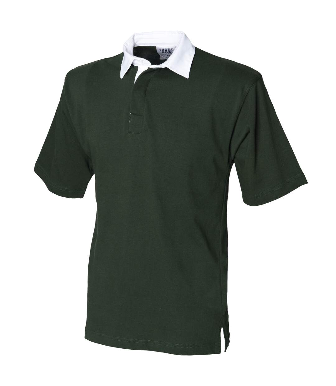 Front Row Short Sleeve Sports Rugby Polo Shirt (Bottle Green) - UTRW475