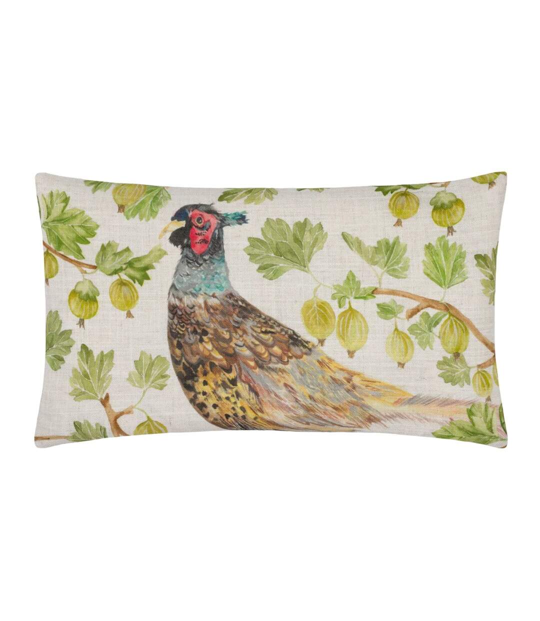 Grove pheasant cushion cover 50cm x 30cm natural Evans Lichfield