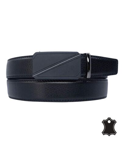 Ceinture en cuir noir pour homme - Chic et ajustable, la touche parfaite pour n'importe quel look