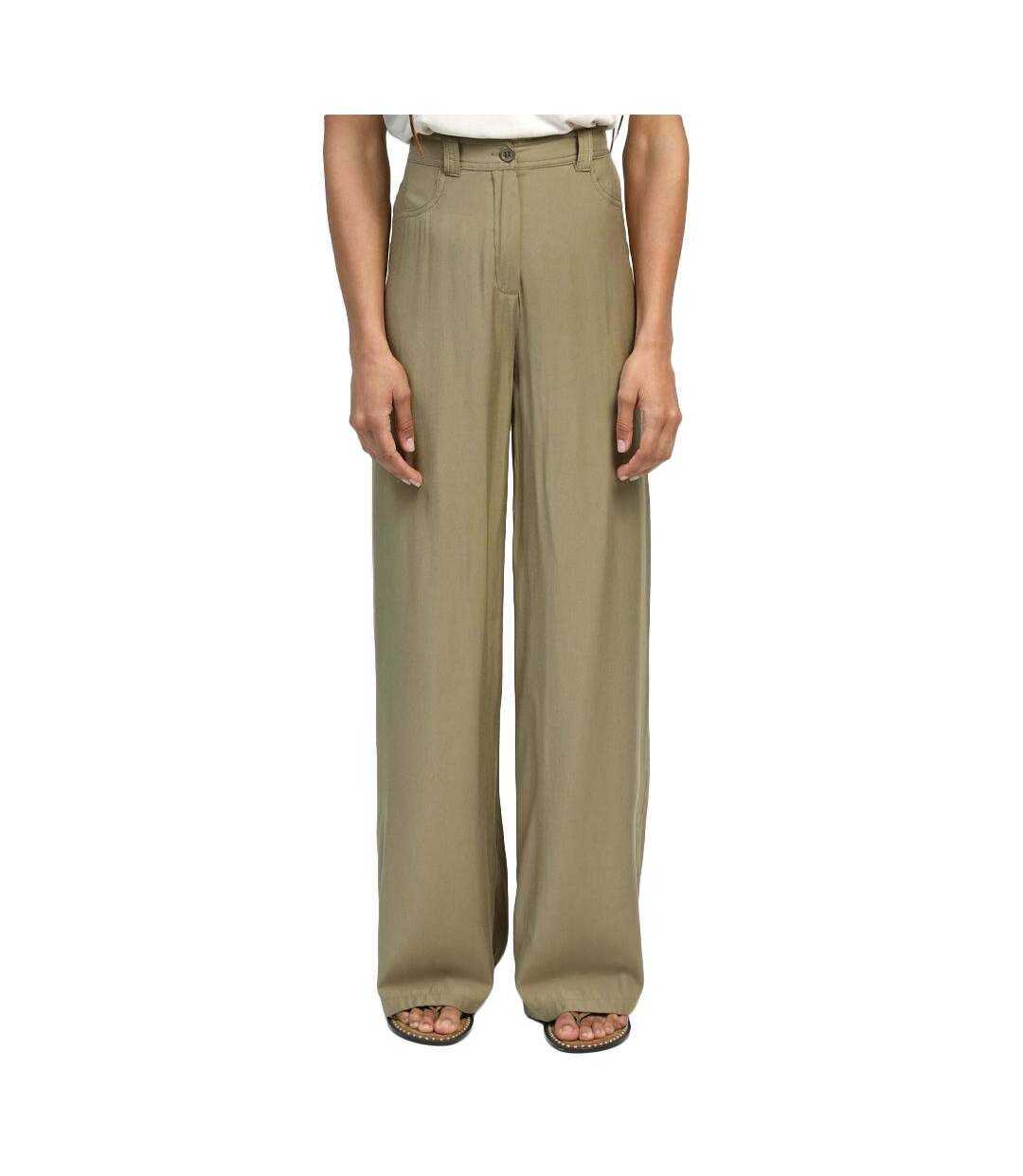 Pantalon fluide kaki femme an'ge victoire-1