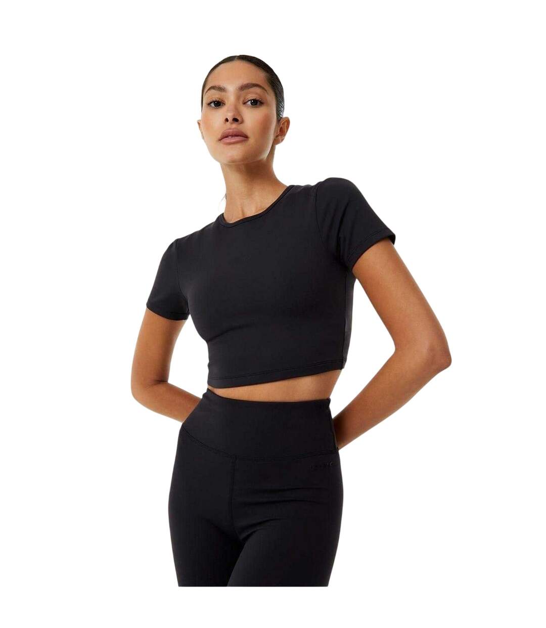 Womens/ladies Sophie Habboo Cropped T-shirt Black USA Pro-2