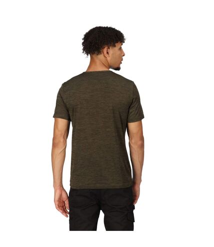 Regatta Mens Original Moisture Wicking T-Shirt (Dark Khaki Marl) - UTRG9178