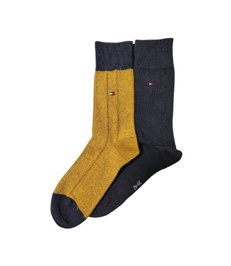Chaussettes Motif/style Contrasté Homme Bleu Marine Marron Tommy Hilfiger