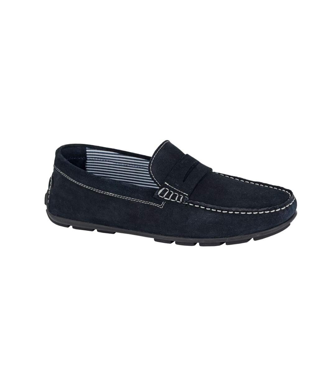 Mocassins homme bleu marine Roamers