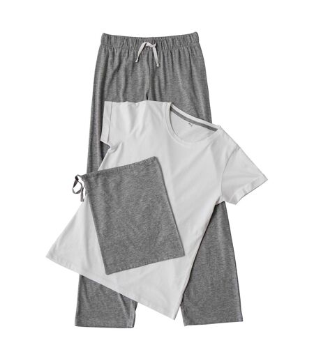 Ensemble de pyjama femme blanc / gris Towel City