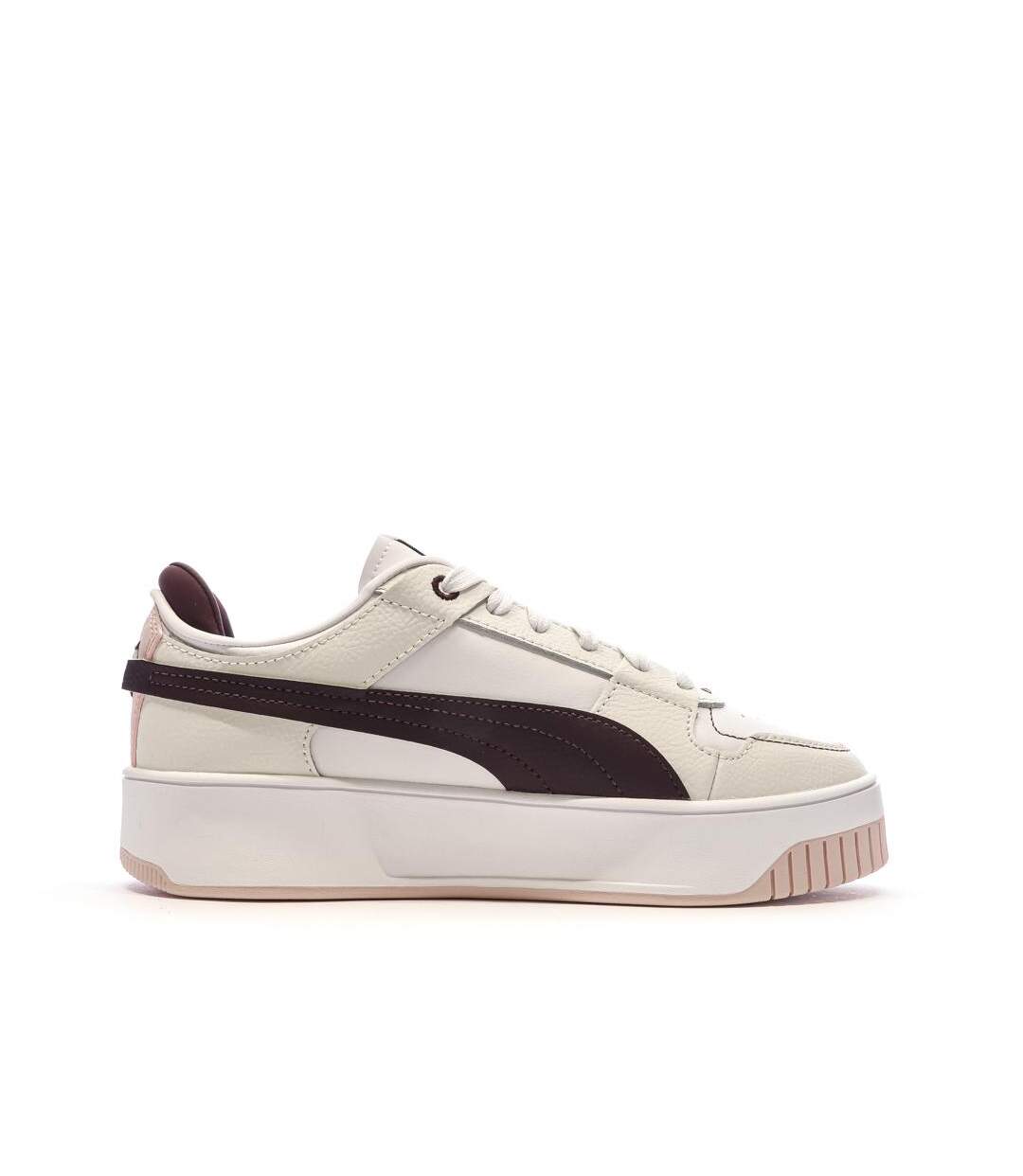 Chaussures beige/bordeaux femme puma carina street vtg-2