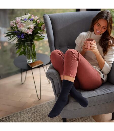 Gentle Grip - Femme 5 Paires Chaussettes Confort Douces Extensibles