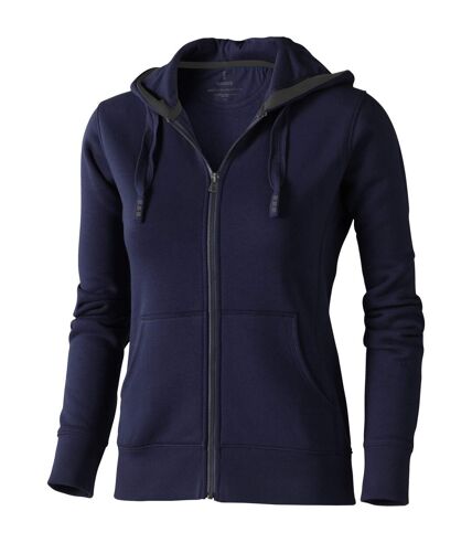 Elevate Womens/Ladies Arora Hooded Full Zip Sweater (Navy) - UTPF1851