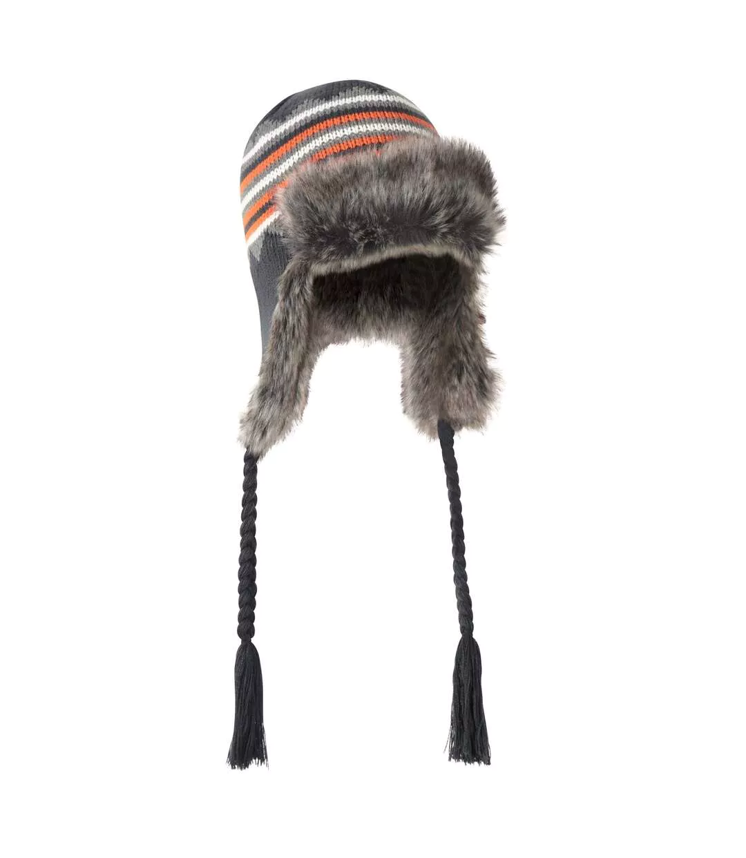 Unisex adult st anton knitted bomber hat dark grey Mountain Warehouse-4