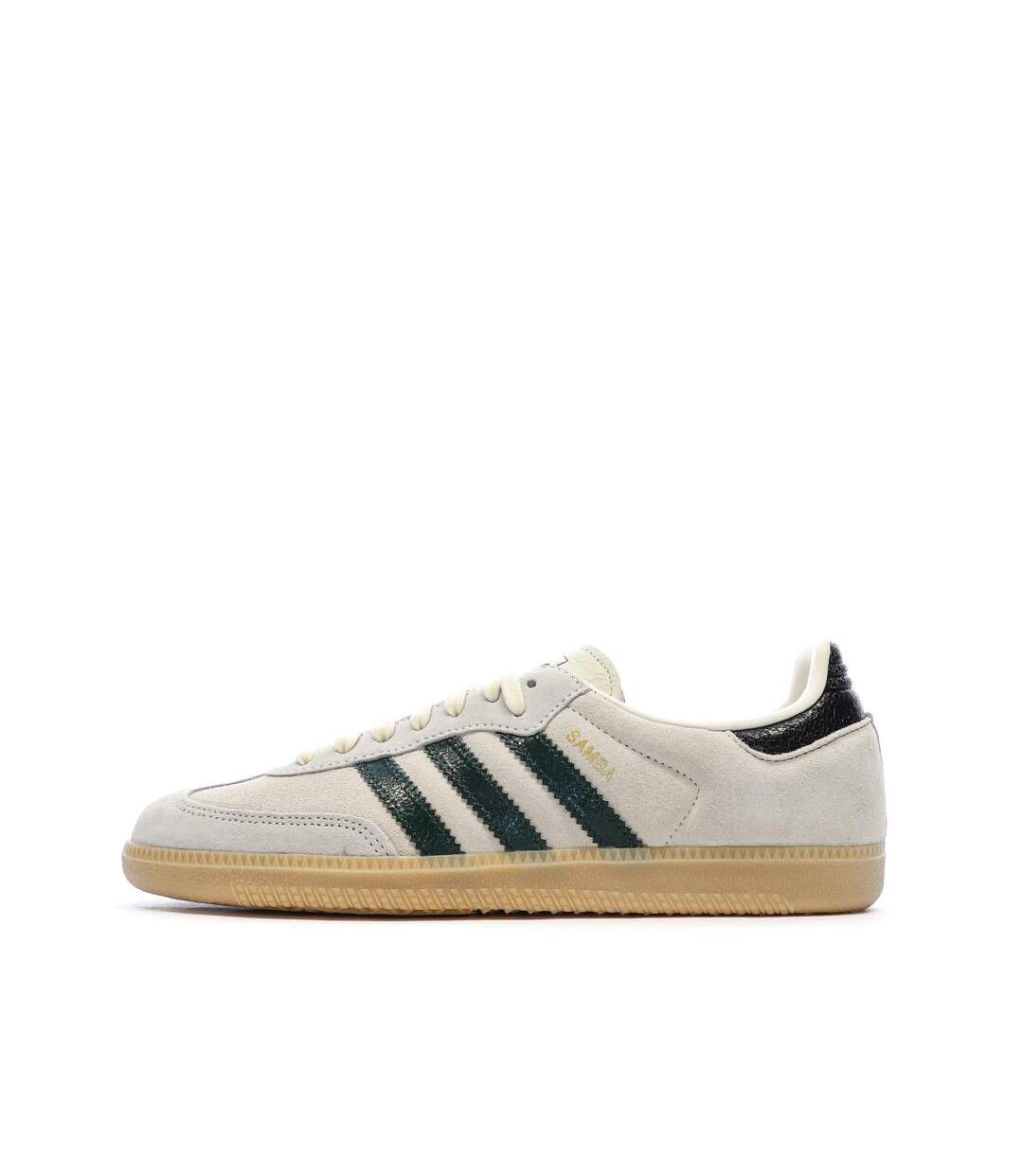 Baskets écru/vert femme adidas samba-1