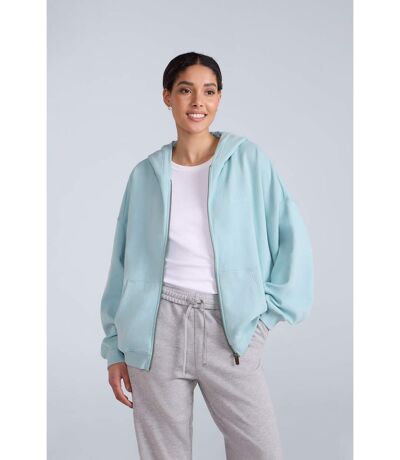Womens/ladies idol full zip hoodie light blue Animal