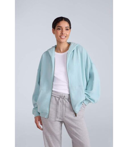 Womens/ladies idol full zip hoodie light blue Animal