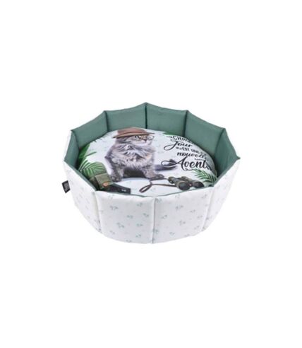 Panier Rond pour Chat Aventurier 48cm Blanc